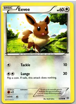 Eevee 63/98 Common Ancient Origins Pokemon - Image 1