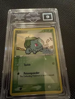 Graded ECC- 9 MINT Pokemon Bulbasaur Reverse Holo ex Guardians #45/110 stamped - Image 1