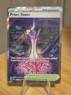 NM Prism Tower 111/086 Me04: Chaos Rising Holo Pokemon Trainer TCG Rare - Image 1