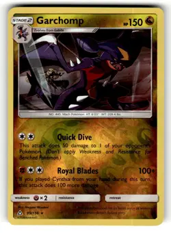 Garchomp 99/156 Rare Ultra Prism Reverse Holo Pokemon Lightly Played - Image 1