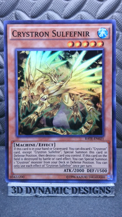 | Yugioh Crystron Sulfefnir RATE-EN021 Super Rare Raging Tempest NM 🔥 | - Image 1