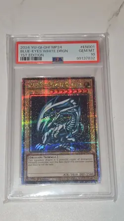 Blue-Eyes White Dragon PSA 10 - MP24-EN001 - Quarter Century Rare - Yugioh - Image 3