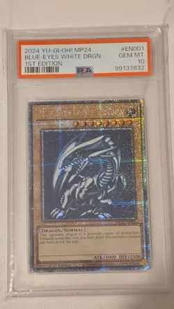 Blue-Eyes White Dragon PSA 10 - MP24-EN001 - Quarter Century Rare - Yugioh - Image 4