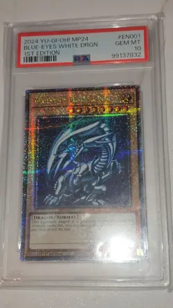 Blue-Eyes White Dragon PSA 10 - MP24-EN001 - Quarter Century Rare - Yugioh - Image 5