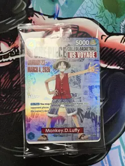 One Piece Monkey.D.Luffy US College Basketball Promo Card *SEALED* - Fast Ship!! - Image 1
