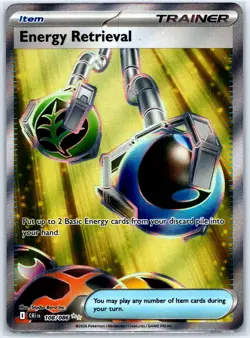 Energy Retrieval Holo Ultra Rare ME04: Chaos Rising 108/086 NM Pokemon card - Image 1