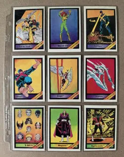 1987 Comic Images Marvel Universe Series 1 Complete Set 90 Cards EX- - Image 1