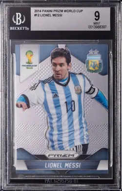 2014 Panini Prizm World Cup #12 Lionel Messi BGS 9 Mint - Image 1