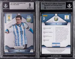 2014 Panini Prizm World Cup #12 Lionel Messi BGS 9 Mint - Image 3