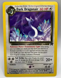 NM Dark Dragonair Vintage WOTC Pokemon TCG Card 33/82 Team Rocket Uncommon - Image 1