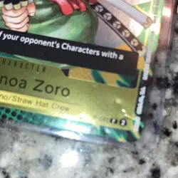 One Piece Card Game Roronoa Zoro Character Card P-042 Promo Holo 5000 Power - Image 3