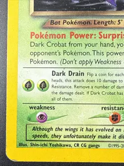 Pokemon Dark Crobat TCG Neo Destiny Holo Rare Card 2/105 - Image 5