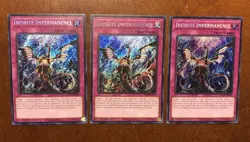 Yugioh - 3x Infinite Impermanence RA01-EN075 - Secret Rare 1st - NM - Image 1