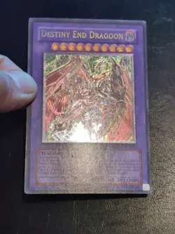 Yu-Gi-Oh ULTIMATE RARE CARD DESTINY END DRAGOON LODT-EN042 1996 COPYRIGHT NM/VLP - Image 3