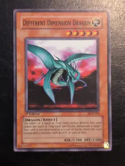 Yu-Gi-Oh! SUPER RARE HOLO CARD DIFFERENT DIMENSION DRAGON DCR-015 1ST LP - Image 1