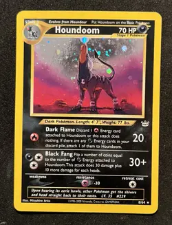 Houndoom 8/64 [Holo Bleed] Neo Revelation WOTC Pokemon Trading Card - Image 1