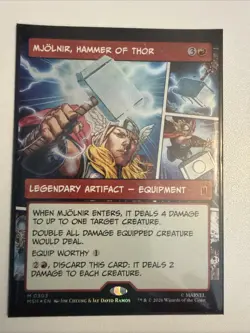 Mjolnir, Hammer of Thor (Borderless) (0303) Marvel Super Heroes Foil - Image 1