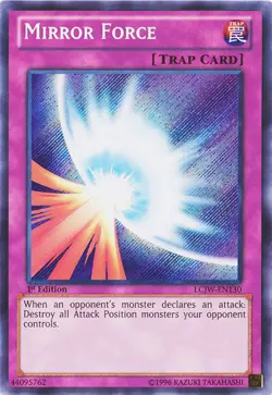 Lightly Played Mirror Force - LCJW-EN130 - Secret Rare - 1st Edition - YuGiOh - Image 1