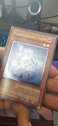 YuGiOh Plaguespreader Zombie Ultimate 1st Edition Misprint Double Stamped - LP - Image 2