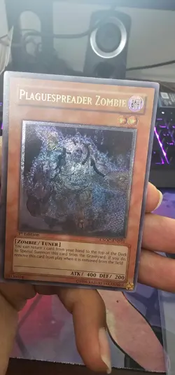 YuGiOh Plaguespreader Zombie Ultimate 1st Edition Misprint Double Stamped - LP - Image 4