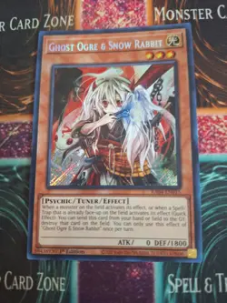 Yugioh Ghost Ogre & Snow Rabbit RA04-EN015 Secret Rare 1st Edition Near Mint - Image 1