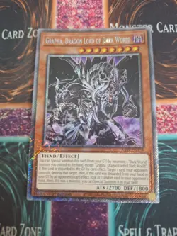 Yugioh Grapha, Dragon Lord of Dark World RA04-EN159 Platinum Secret 1st Ed NM - Image 1