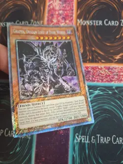 Yugioh Grapha, Dragon Lord of Dark World RA04-EN159 Platinum Secret 1st Ed NM - Image 2