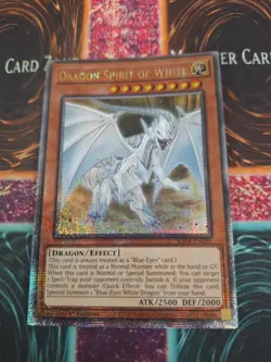 Yugioh Dragon Spirit of White RA04-EN265 Quarter Century Secret Rare 1st Ed NM - Image 1