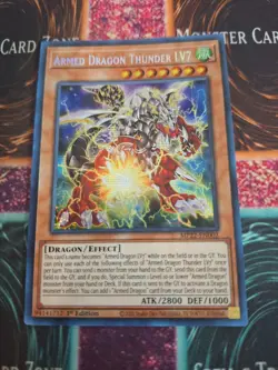 Yugioh Armed Dragon Thunder LV7 MP22-EN002 Prismatic Secret 1st Edition NM - Image 1
