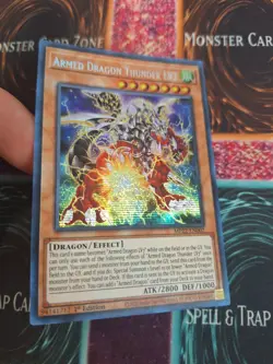 Yugioh Armed Dragon Thunder LV7 MP22-EN002 Prismatic Secret 1st Edition NM - Image 2