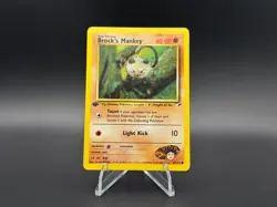 Brock's Mankey 67/132 1st Edition | Gym Heroes Pokemon Vintage WOTC - LP/MP - Image 1