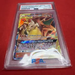 PSA 10 - CHARIZARD & BRAIXEN GX #22 SUN & MOON COSMIC ECLIPSE 2019 POKEMON - Image 2