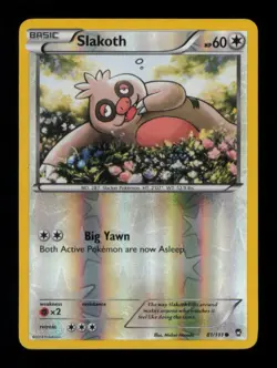 REVERSE HOLO SLAKOTH COMMON 81/111 LP POKEMON - Image 1