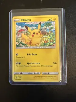 Pokemon Pikachu TCG #4/12 McDonald's Confetti Holo Promo 2018 - Image 1
