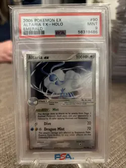 Pokemon 2005 EX Emerald #90 Altaria EX-Holo PSA 9 Mint - Image 1