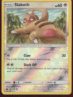 SLAKOTH 113/168 COMMON CELESTIAL STORM POKEMON REVERSE HOLO NEAR MINT - Image 2