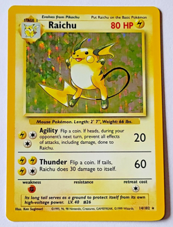 Pokemon TCG: Raichu Base Set #14/102 Holo LP - Image 1