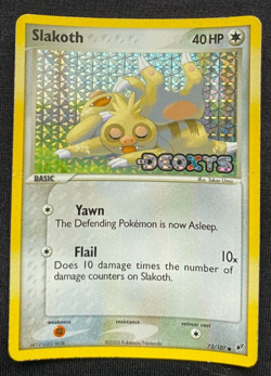 Slakoth 73/107 Deoxys Stamped Reverse Holo Pokemon TCG MP - Image 1