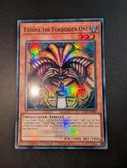 Yugioh Exodia the Forbidden One 25LP-EN000 Emblazoned Ultra Rare Stamped Limited - Image 3