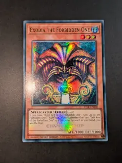 Yugioh Exodia the Forbidden One 25LP-EN000 Emblazoned Ultra Rare Stamped Limited - Image 5