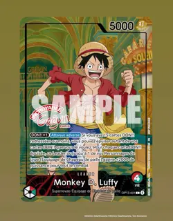 One Piece Monkey D Luffy OP13-001 x Musee Grevin Promo Exclusive - Sealed NM New - Image 3