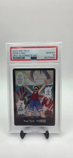 2022 ONE PIECE OP01-ROMANCE DAWN ALTERNATE ART DON!! CARD PSA 10 - Image 1