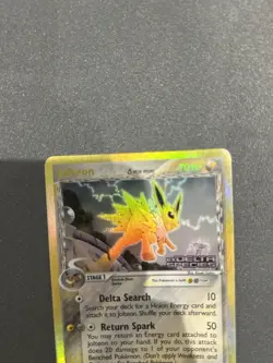 Jolteon Holo Pokemon TCG Card EX Delta Species 7/113 Stamped - Image 3