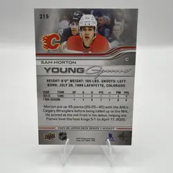 2025-26 Upper Deck Series 1 Sam Morton UD Exclusives /100 #215 - Image 2