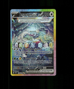 Custom Rainbow Edge HOLO Terapagos Card Terapagos EX Card READ DESCRIPTION BELOW - Image 1