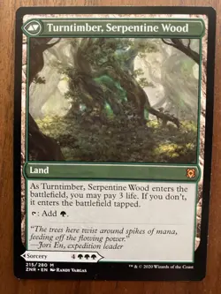 Turntimber Symbiosis Turntimber, Serpentine Wood x1 LP Zendikar Rising MTG - Image 2