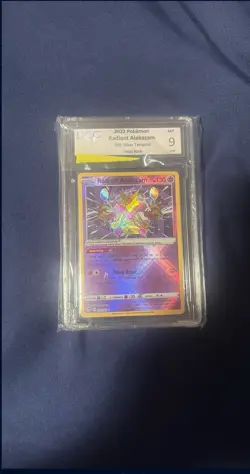 Pokemon Alakazam TCG Radiant Silver Tempest Holo Card DCG 9.5 - Image 1