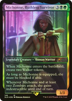 MTG FOIL Michonne, Ruthless Survivor(The Walking Dead) Full Art - Secret Lair - Image 1