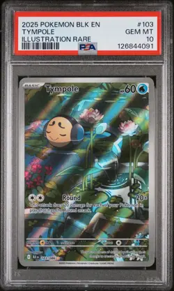 POP 5 Tympole PSA 10 Illustration Rare Black Bolt English Pokemon Card - Image 1