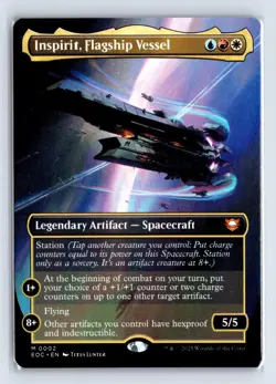 Inspirit, Flagship Vessel (Borderless) 2 Regular Edge of Eternities MTG NM - Image 1
